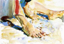 Копия картины "feet of an arab, tiberias" художника "сарджент джон сингер"
