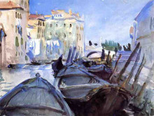 Репродукция картины "venetian canal scene" художника "сарджент джон сингер"