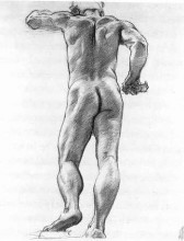 Копия картины "standing male figure" художника "сарджент джон сингер"