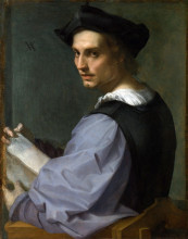 Репродукция картины "portrait of a young man" художника "сарто андреа дель"