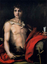 Копия картины "st. john the baptist" художника "сарто андреа дель"