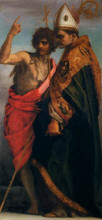 Картина "sts john the baptist and bernardo degli uberti" художника "сарто андреа дель"