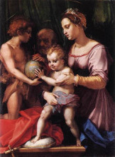Копия картины "holy family (borgherini)" художника "сарто андреа дель"