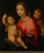 Репродукция картины "madonna and child with st. john the baptist" художника "сарто андреа дель"