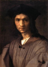 Копия картины "portrait of baccio bandinelli" художника "сарто андреа дель"