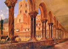 Копия картины "a view of monreale, above palermo" художника "альт рудольф фон"