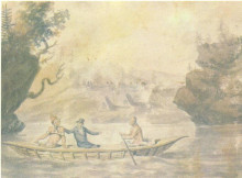 Картина "american indians in the boat" художника "свиньин павел"