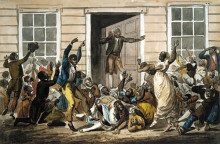 Репродукция картины "black methodists holding a prayer meeting" художника "свиньин павел"
