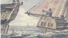 Копия картины "meeting of two ships in the sea" художника "свиньин павел"