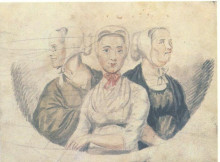 Копия картины "moravian sisters" художника "свиньин павел"
