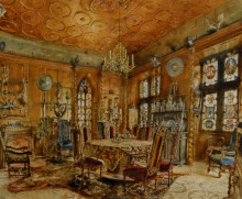 Репродукция картины "interieur of castlein renaissance style" художника "альт рудольф фон"