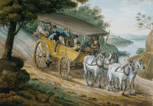 Репродукция картины "travel by stagecoach near trenton" художника "свиньин павел"