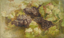 Картина "still life with grapes." художника "сегантини джованни"