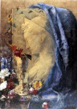 Репродукция картины "still life with s. cecilia" художника "сегантини джованни"