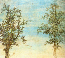 Копия картины "two trees" художника "сегерс геркулес"