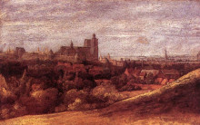 Репродукция картины "view of brussels from the north east" художника "сегерс геркулес"