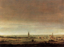Картина "landscape with city on a river" художника "сегерс геркулес"