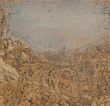 Репродукция картины "mountain gorge bordered by a road" художника "сегерс геркулес"