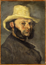 Картина "gustave boyer in a straw hat" художника "сезанн поль"