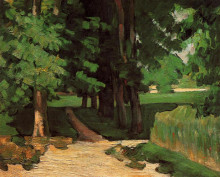 Репродукция картины "lane of chestnut trees at the jas de bouffan" художника "сезанн поль"