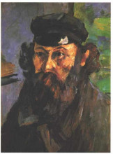 Репродукция картины "автопортрет в каскетке" художника "сезанн поль"