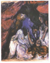 Репродукция картины "strangled woman" художника "сезанн поль"