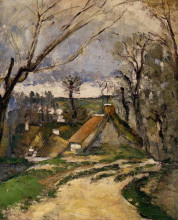 Репродукция картины "cottages of auvers" художника "сезанн поль"
