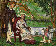 Картина "couple in a garden" художника "сезанн поль"
