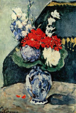 Копия картины "still life, delft vase with flowers" художника "сезанн поль"