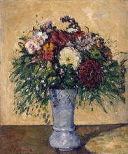 Картина "flowers in a blue vase" художника "сезанн поль"