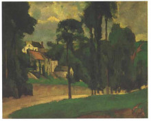 Копия картины "road at pontoise" художника "сезанн поль"