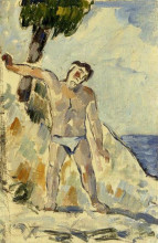 Картина "bather with arms spread" художника "сезанн поль"