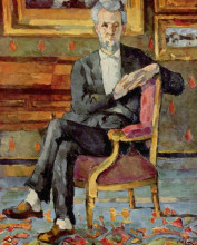 Репродукция картины "portrait of victor chocquet, seated" художника "сезанн поль"