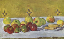 Копия картины "still life with apples and biscuits" художника "сезанн поль"