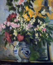 Репродукция картины "two vases of flowers" художника "сезанн поль"