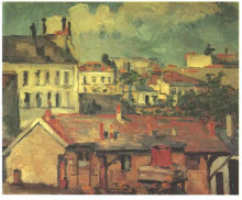 Копия картины "the roofs" художника "сезанн поль"