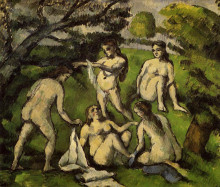 Копия картины "five bathers" художника "сезанн поль"