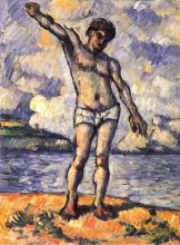 Репродукция картины "man standing, arms extended" художника "сезанн поль"