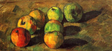 Репродукция картины "still life with seven apples" художника "сезанн поль"
