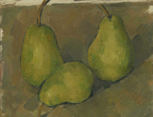 Репродукция картины "three pears" художника "сезанн поль"