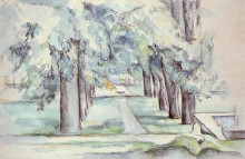 Репродукция картины "pool and lane of chestnut trees at jas de bouffan" художника "сезанн поль"