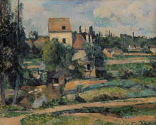 Копия картины "moulin de la couleuvre at pontoise" художника "сезанн поль"