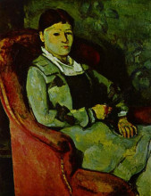Репродукция картины "portrait of madame cezanne" художника "сезанн поль"