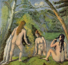 Копия картины "three bathers" художника "сезанн поль"