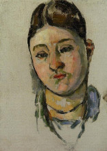 Копия картины "portrait of madame cezanne" художника "сезанн поль"