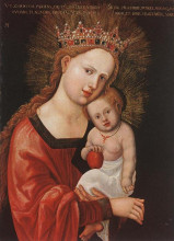 Копия картины "мария с младенцем" художника "альтдорфер альбрехт"