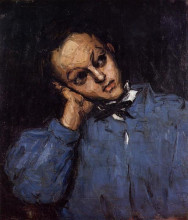 Копия картины "portrait of a young man" художника "сезанн поль"