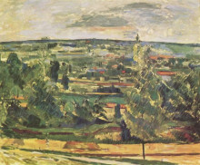 Копия картины "landscape of the jas de bouffan" художника "сезанн поль"