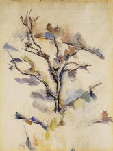Копия картины "the oak" художника "сезанн поль"