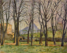 Копия картины "chestnut trees at the jas de bouffan" художника "сезанн поль"
